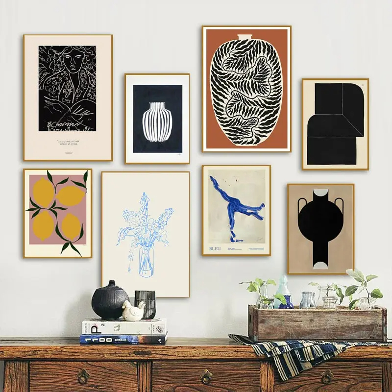 Photography Geometry - Abstract Minimalism Lemon Vase Geometric Wall