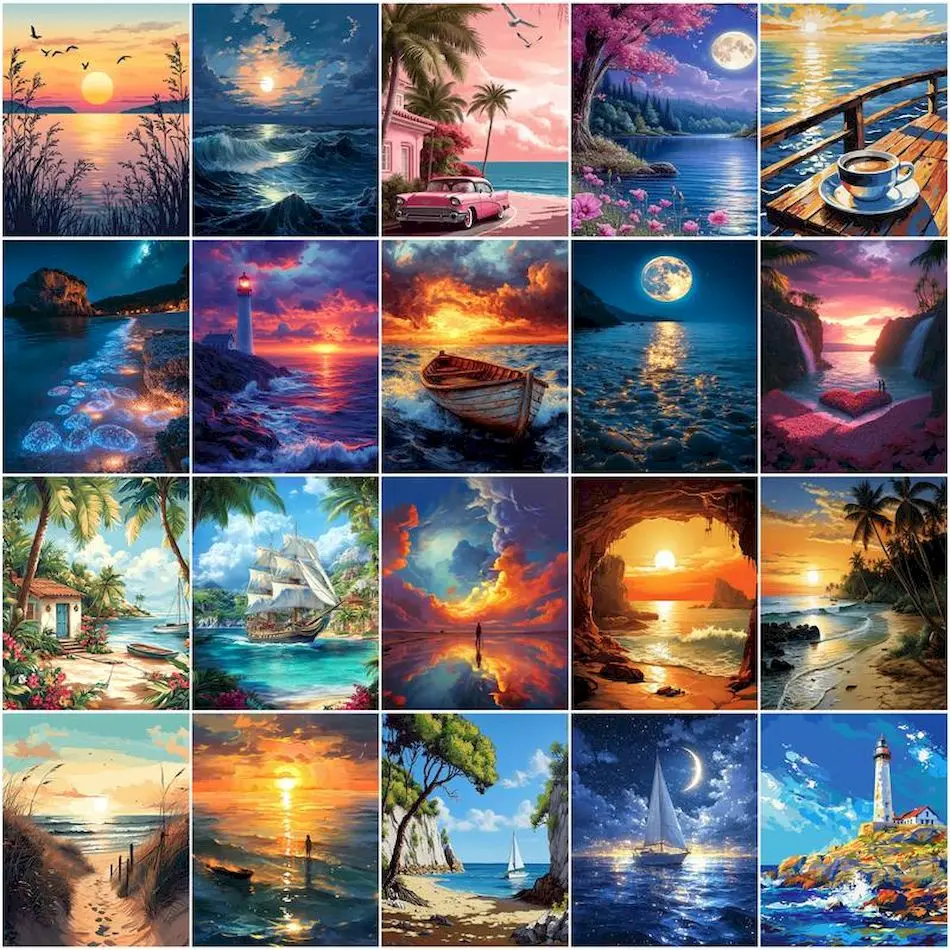 Painting Paints By Numbers sea - Photography Design recension och pris
